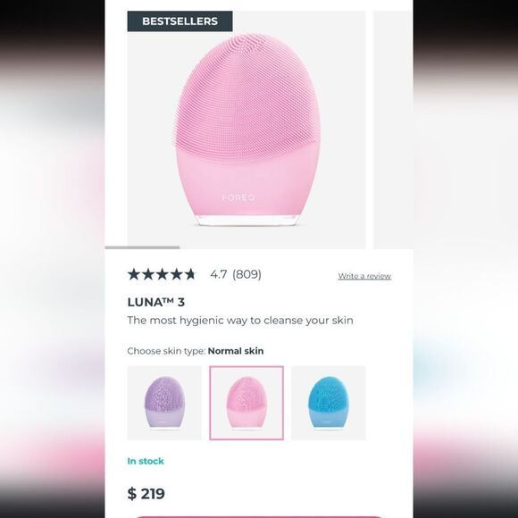 Foreo LUNA™ 3 facial cleansing device - Picture 3 of 8